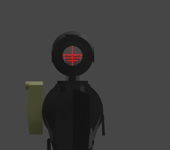 M4A1 low poly optimized Low-poly 3D model_1