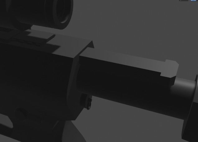 M4A1 low poly optimized Low-poly 3D model_4