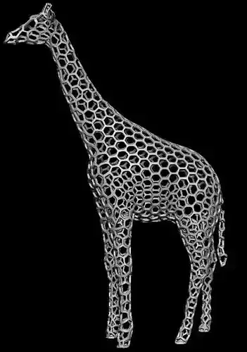 Giraffe voronoi 3D print model