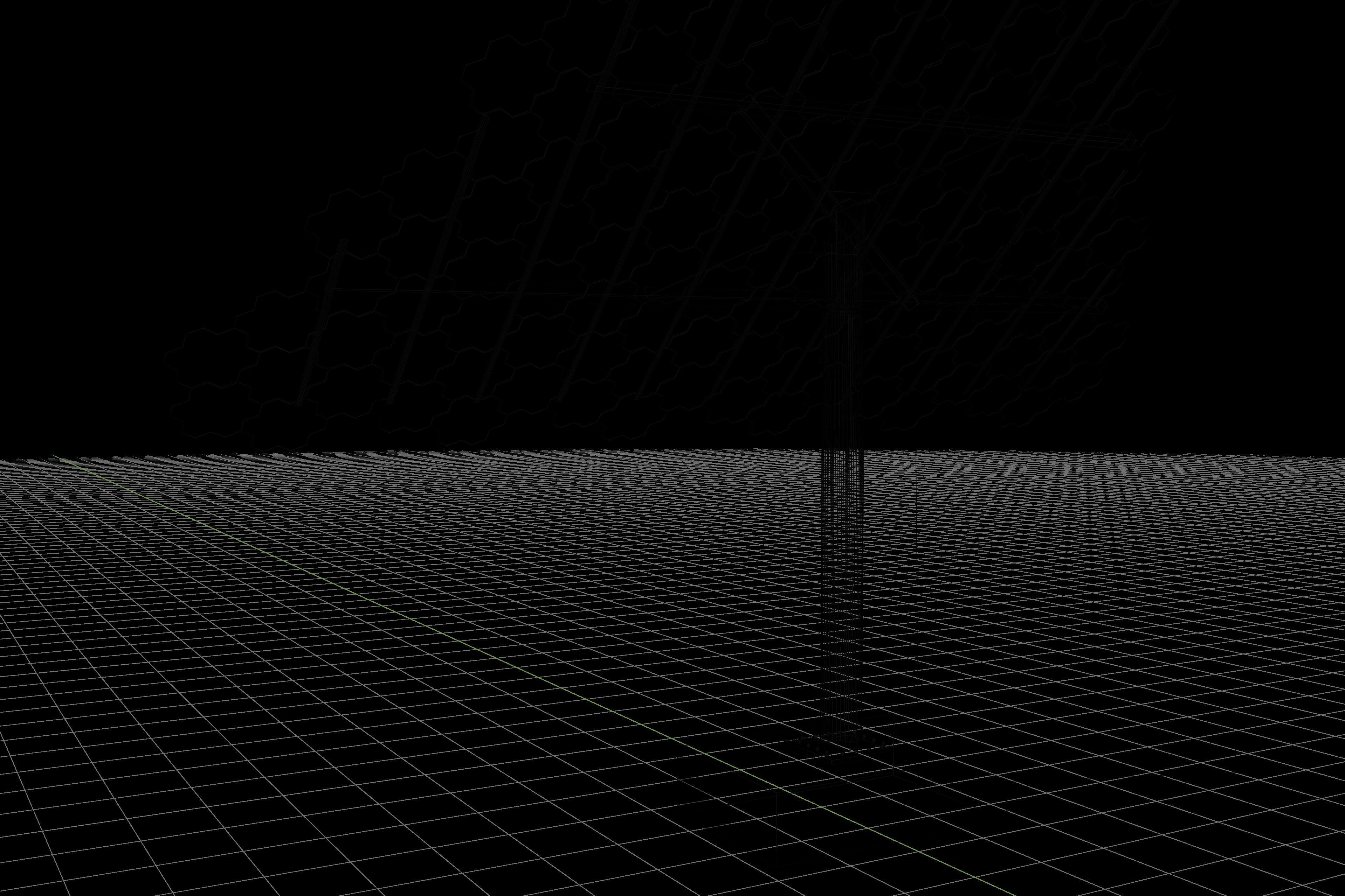 Hexagonal sun following pv solar panel array Low-poly 3D model_14