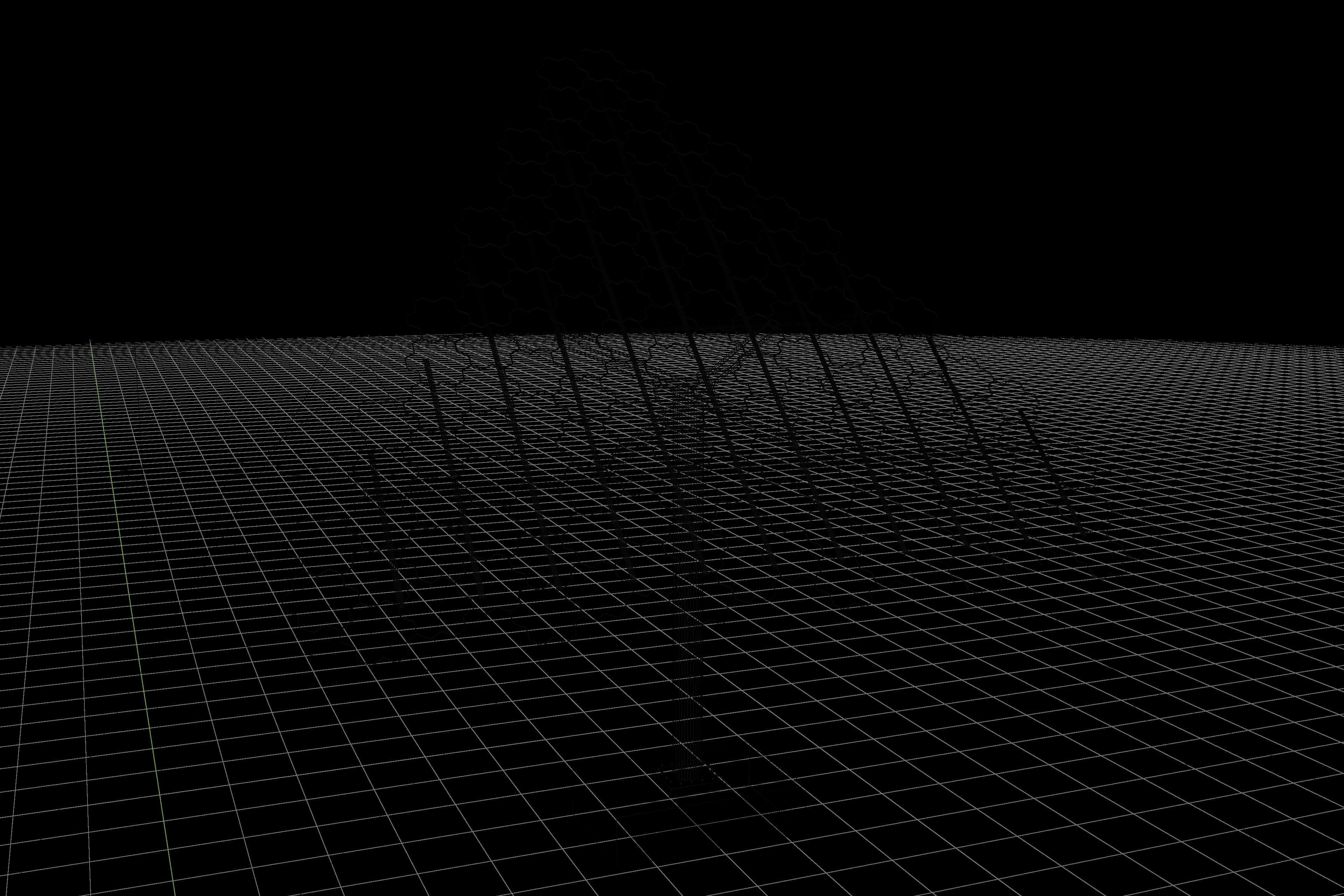 Hexagonal sun following pv solar panel array Low-poly 3D model_6