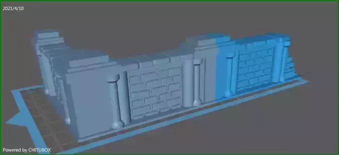 battlements for wargaming ruins 3D print model