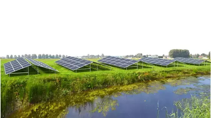 pv solar panel array  east west orientation