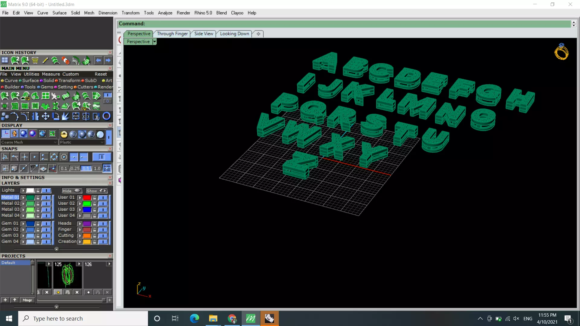 english Alphabet  3D print model_0