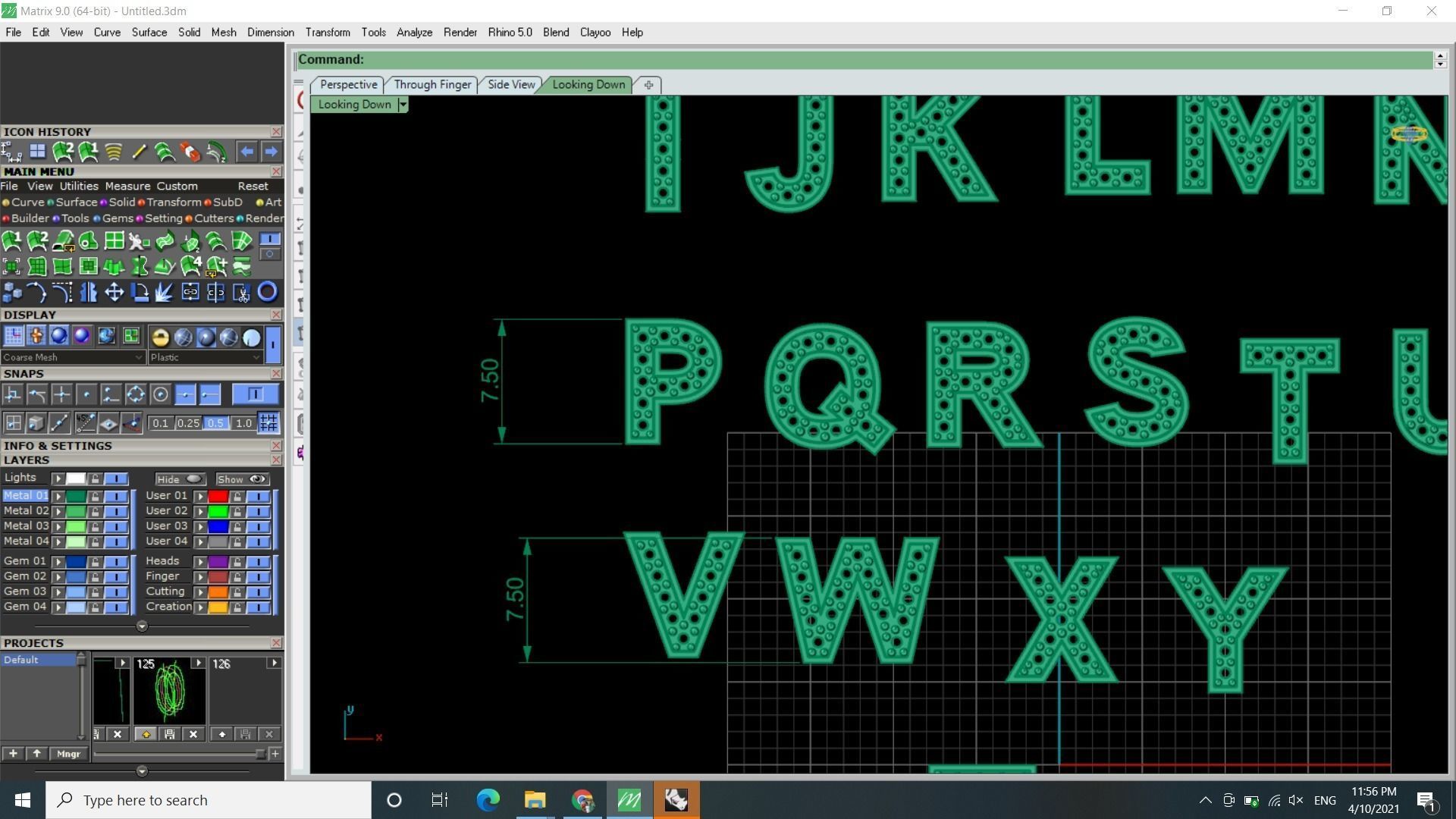 english Alphabet  3D print model_1
