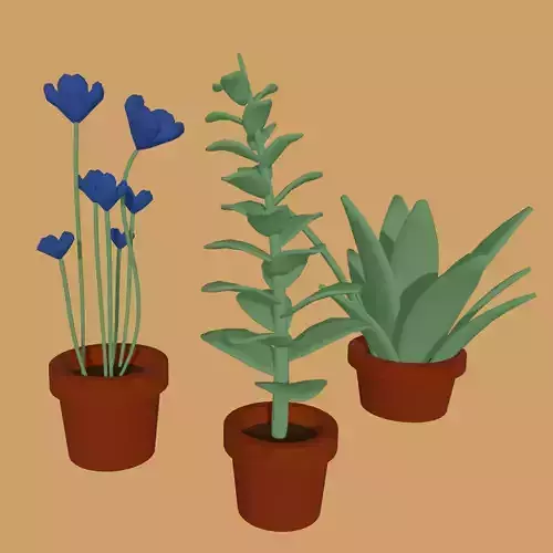 Low poly plants