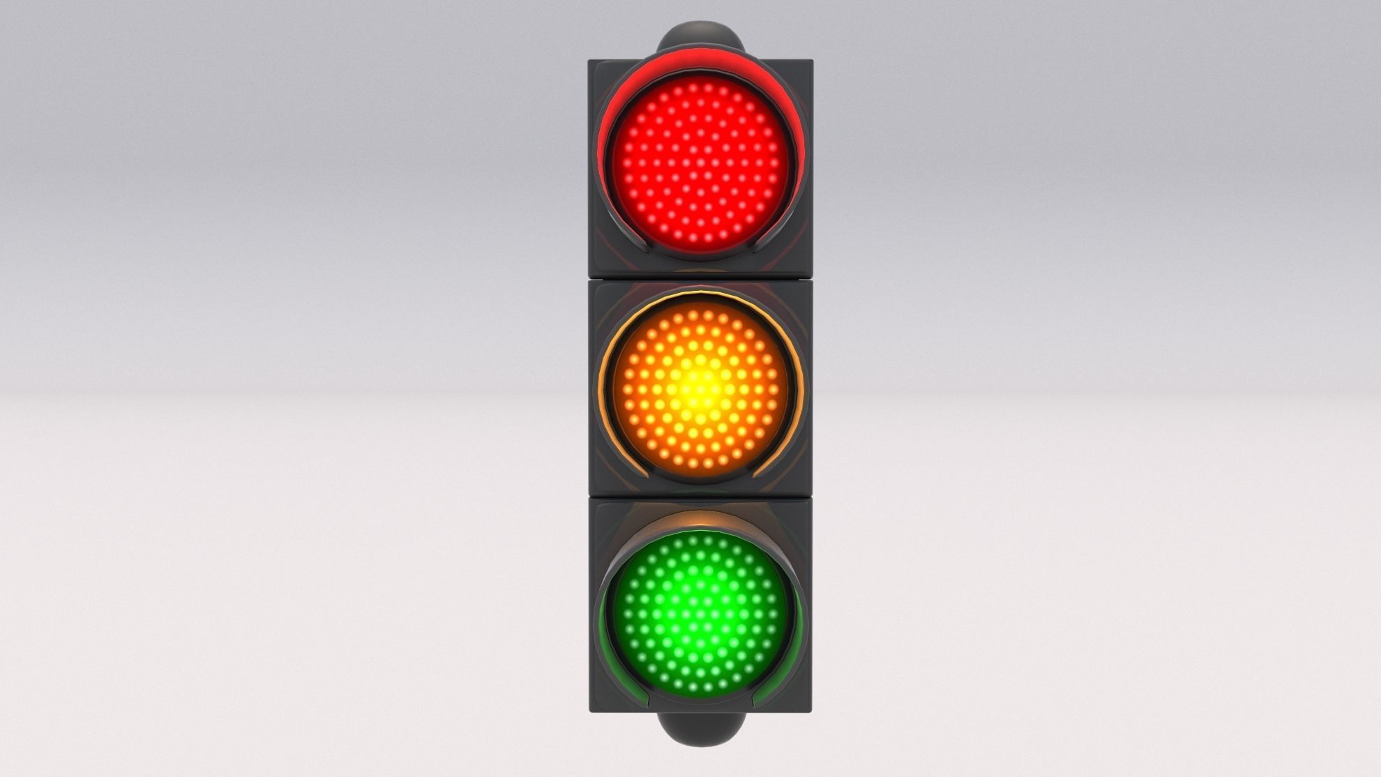Traffic Light 01 Low-poly 3D model_4
