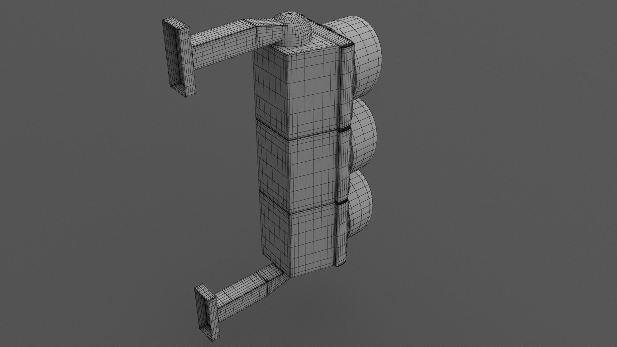 Traffic Light 01 Low-poly 3D model_8