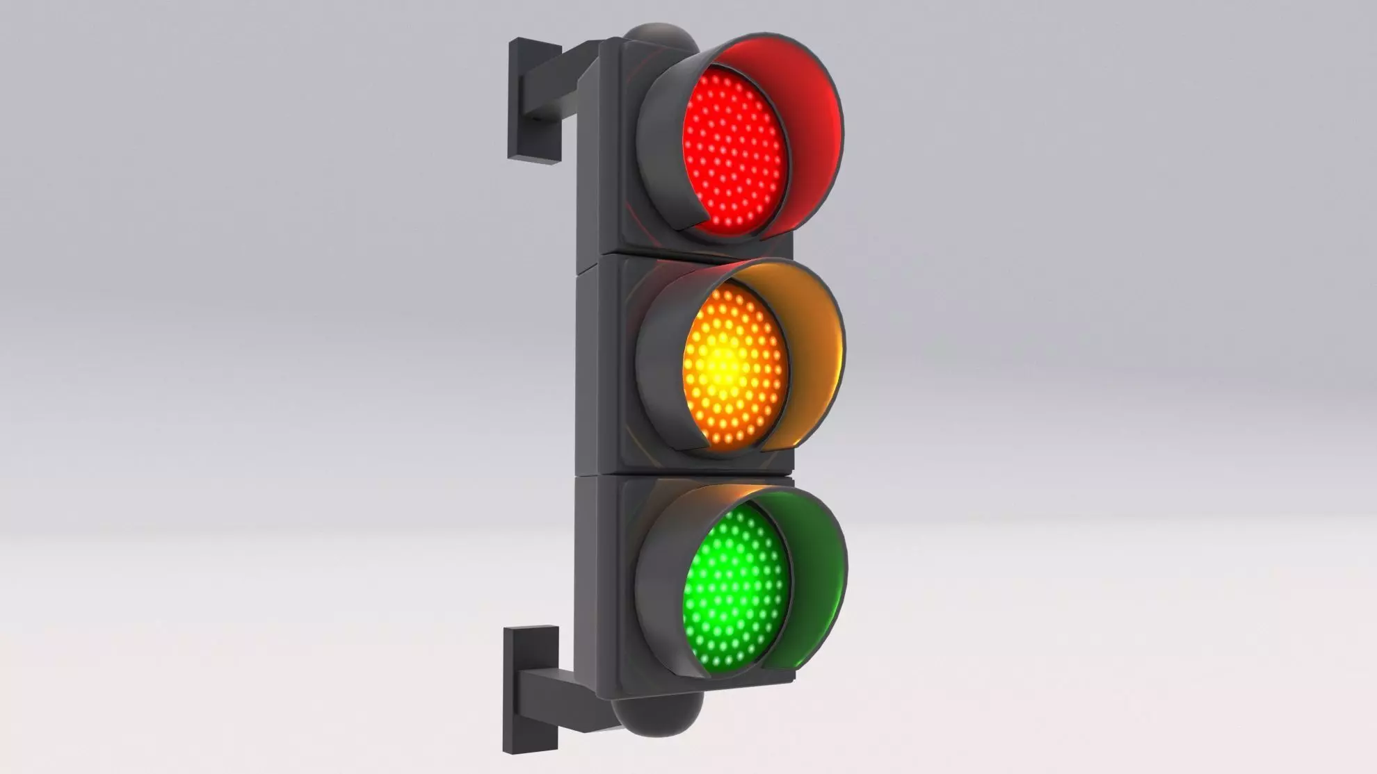 Traffic Light 01 Low-poly 3D model_0