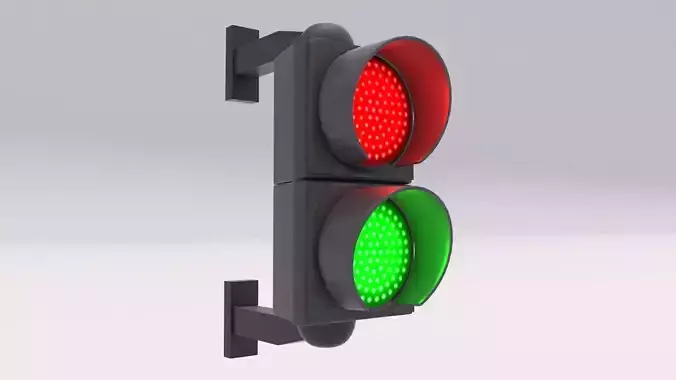 Traffic Light 02 Low-poly 3D model