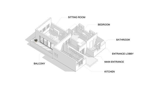 Residential 2D and 3D floor plan project