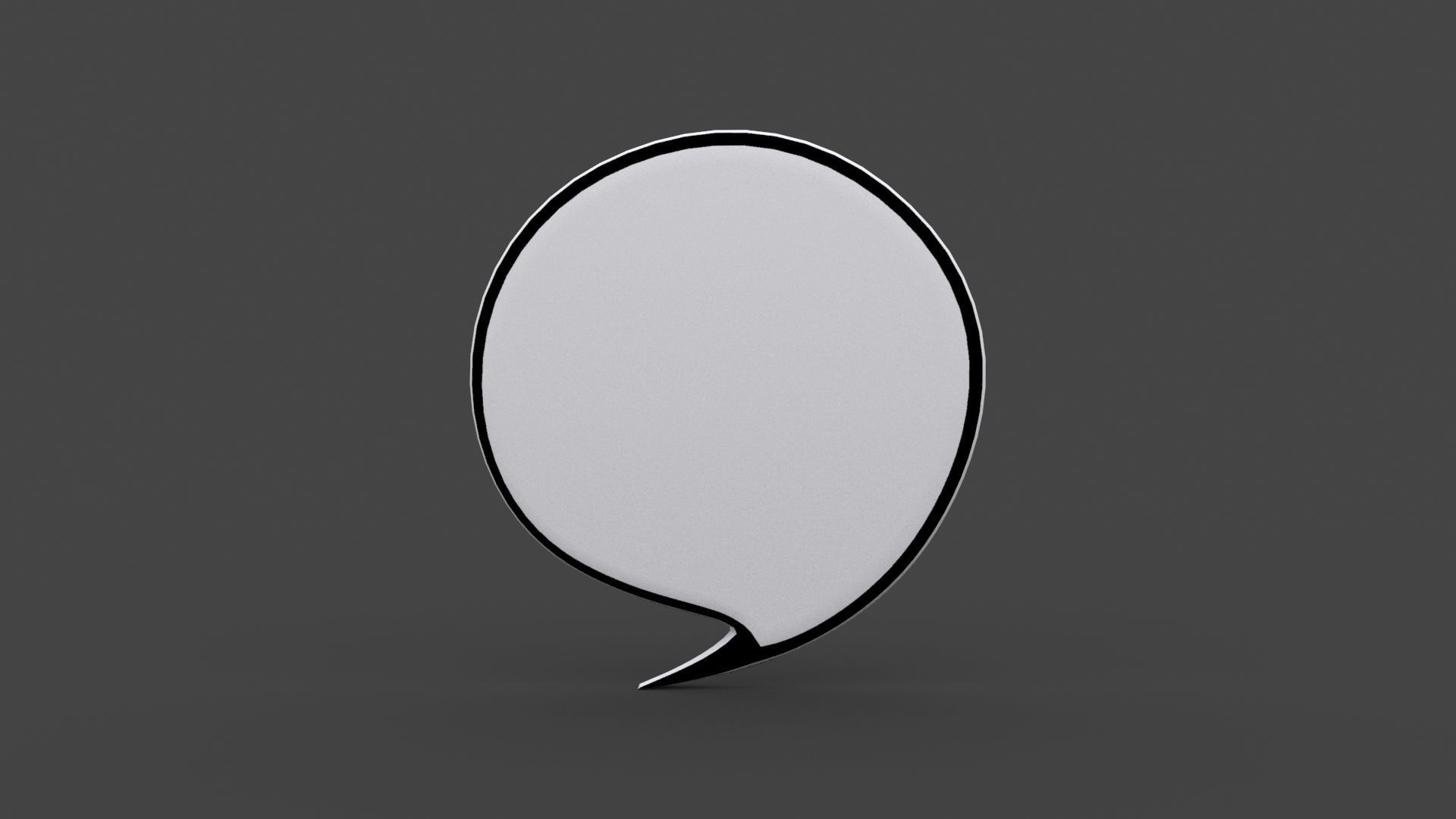 CHAT-002 Chat Bubble Low-poly 3D model_4