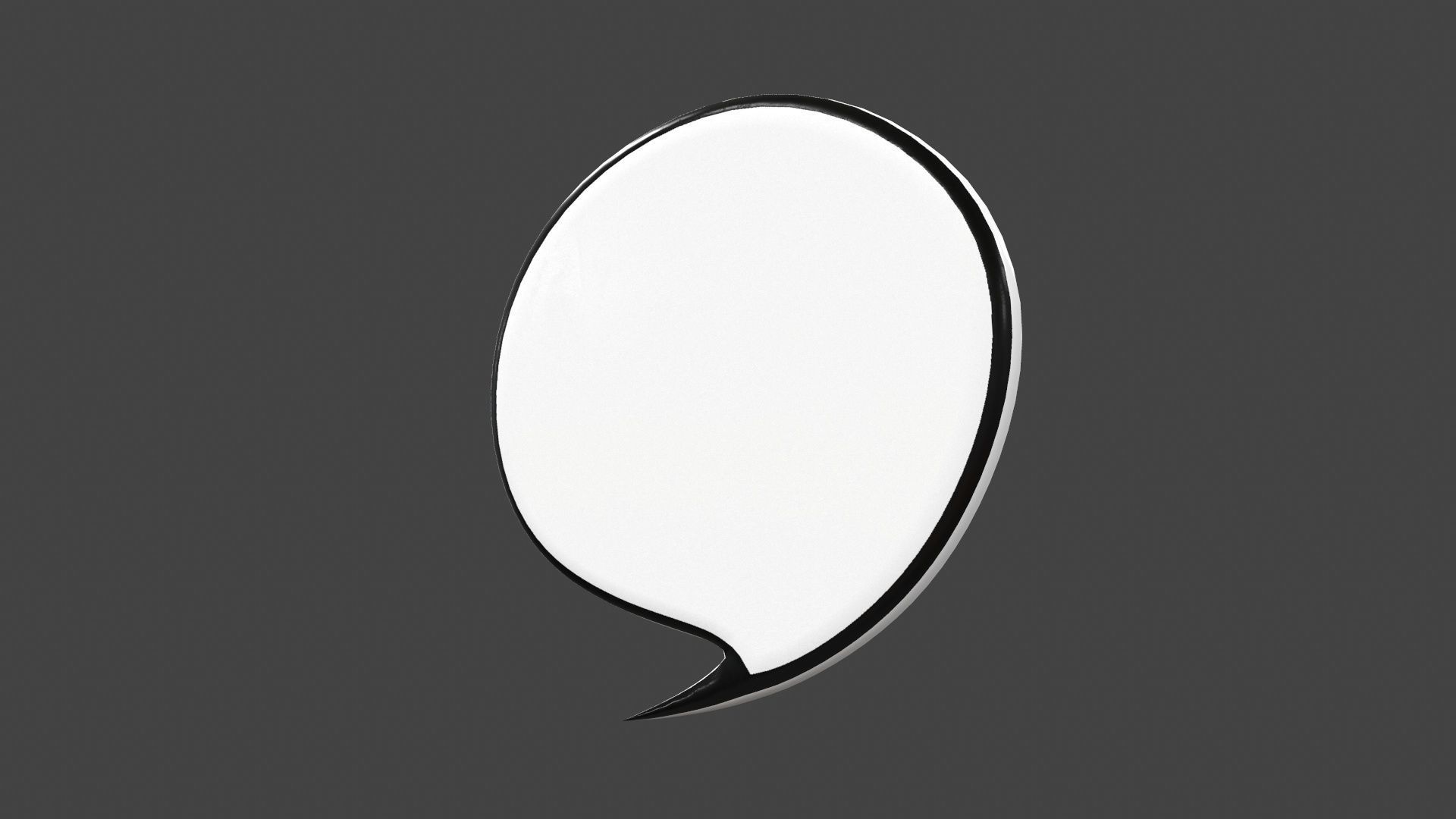 CHAT-002 Chat Bubble Low-poly 3D model_2