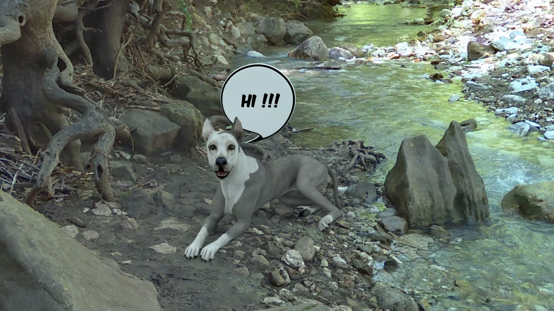 CHAT-002 Chat Bubble Low-poly 3D model_0