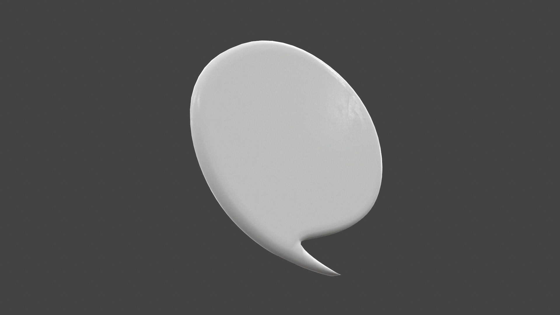 CHAT-002 Chat Bubble Low-poly 3D model_3