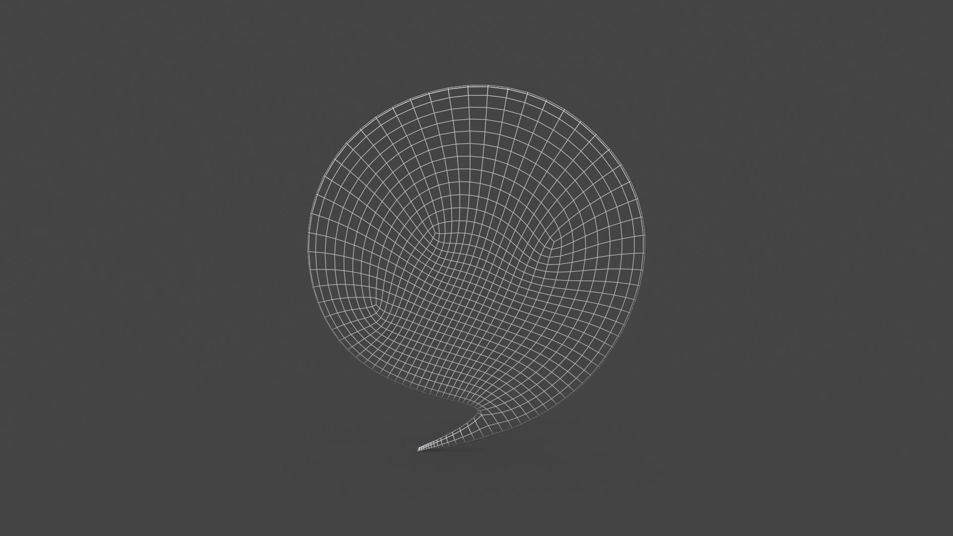 CHAT-002 Chat Bubble Low-poly 3D model_6