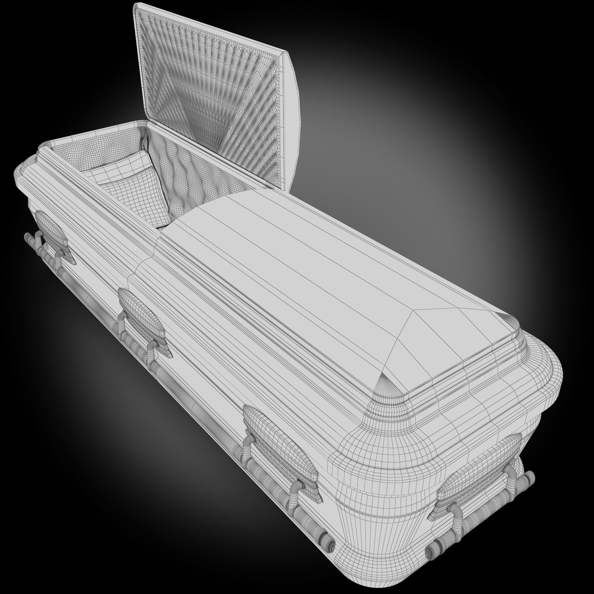  High Def Classic Coffin Wood Modern Italian 3D model_13