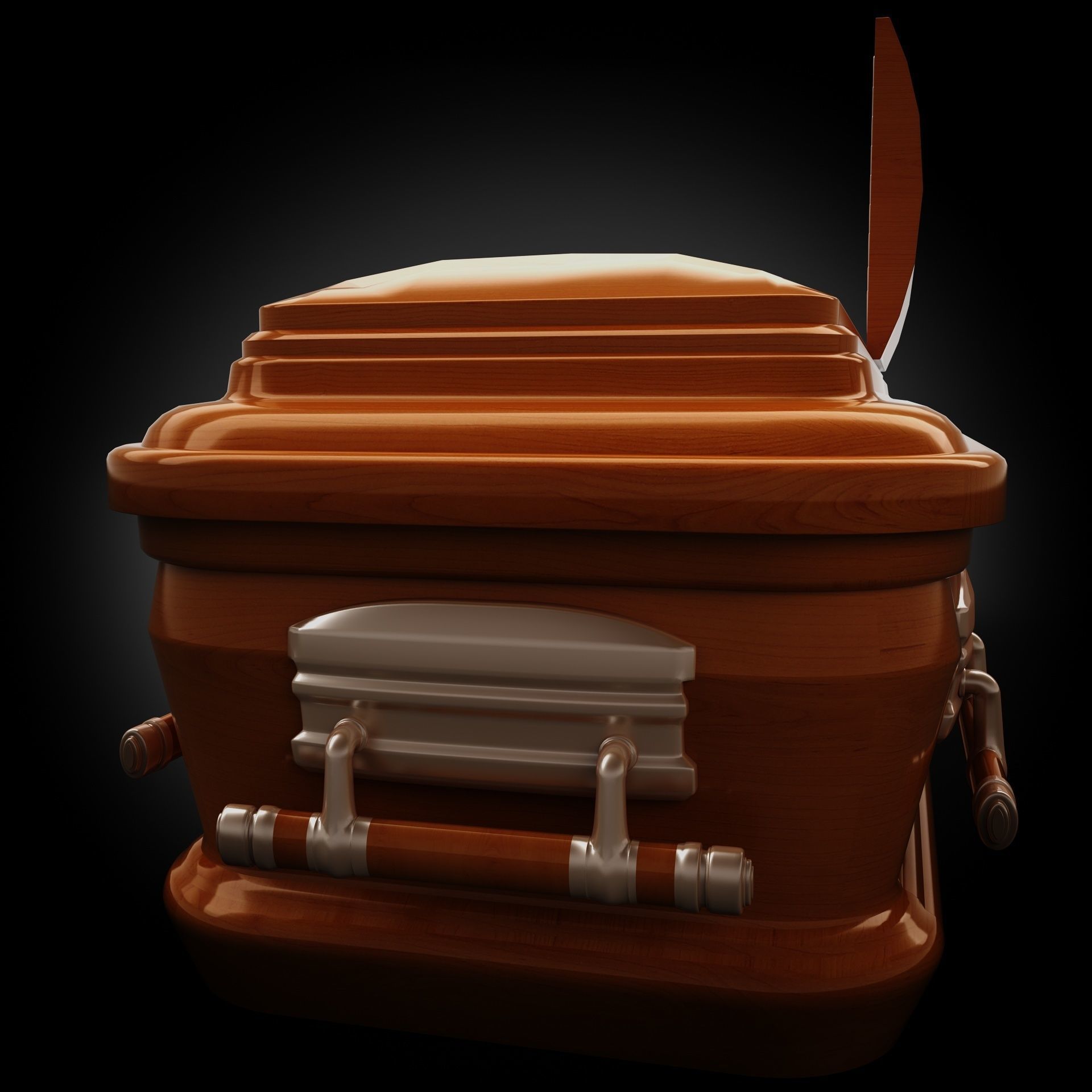  High Def Classic Coffin Wood Modern Italian 3D model_1