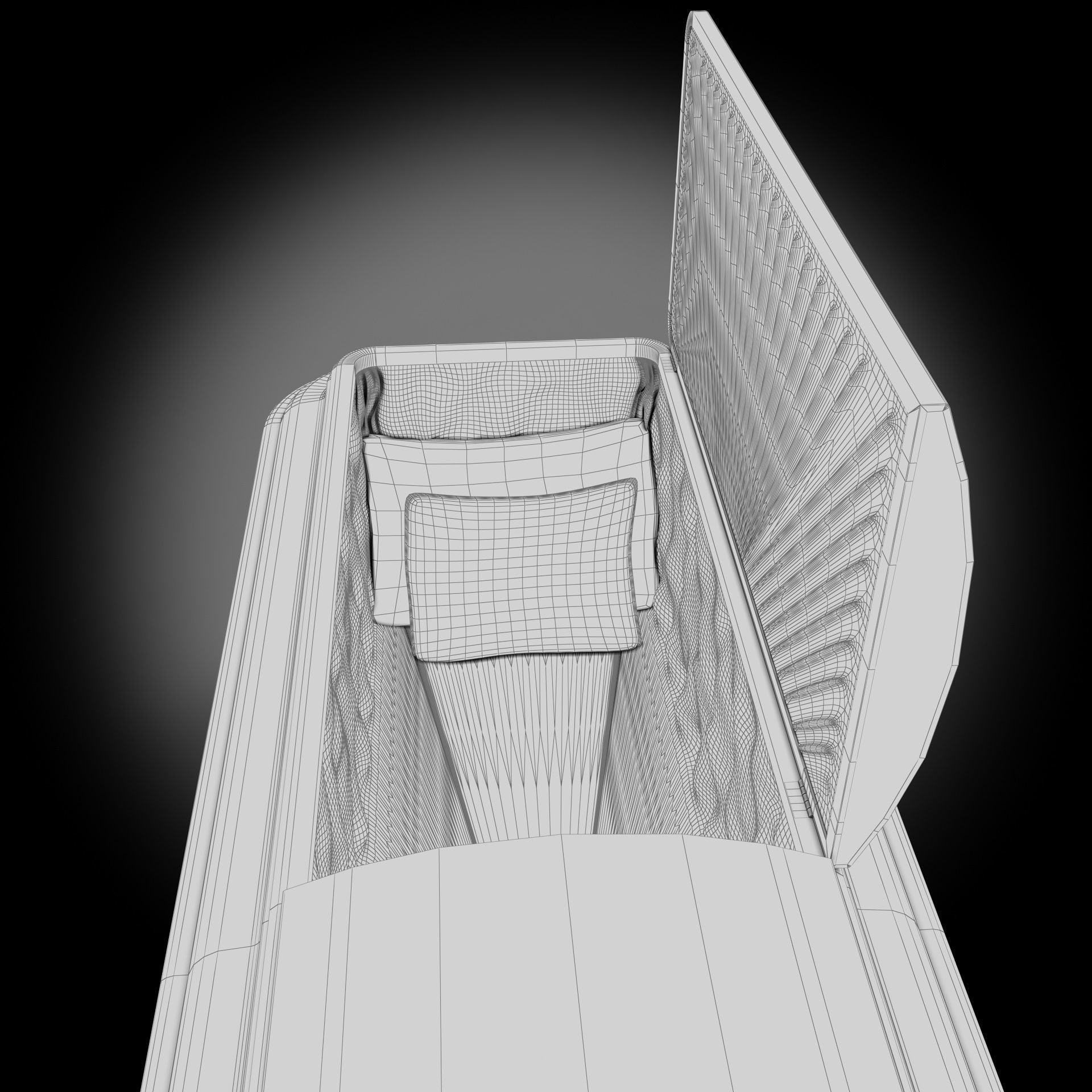  High Def Classic Coffin Wood Modern Italian 3D model_16