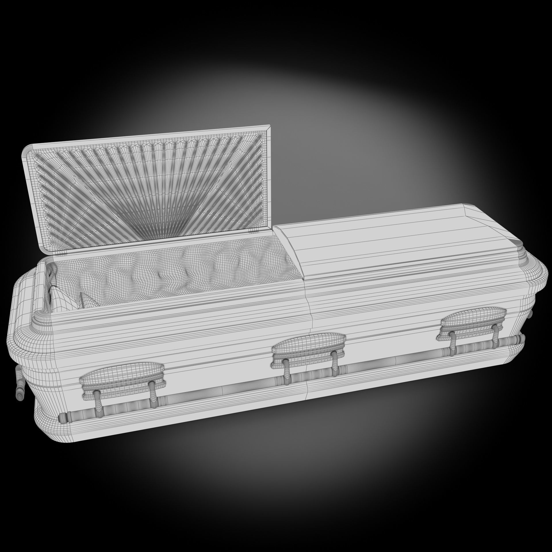  High Def Classic Coffin Wood Modern Italian 3D model_18