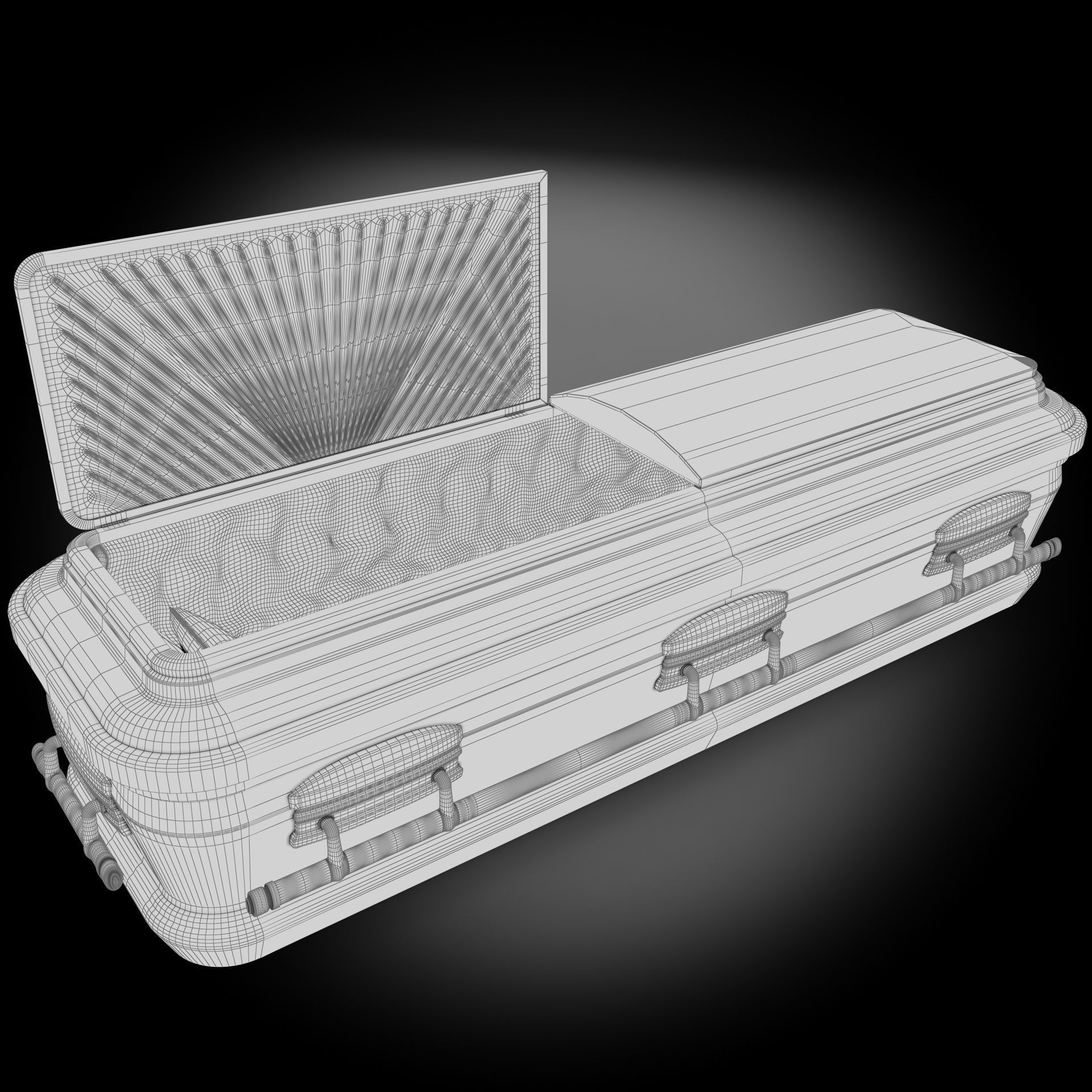  High Def Classic Coffin Wood Modern Italian 3D model_24