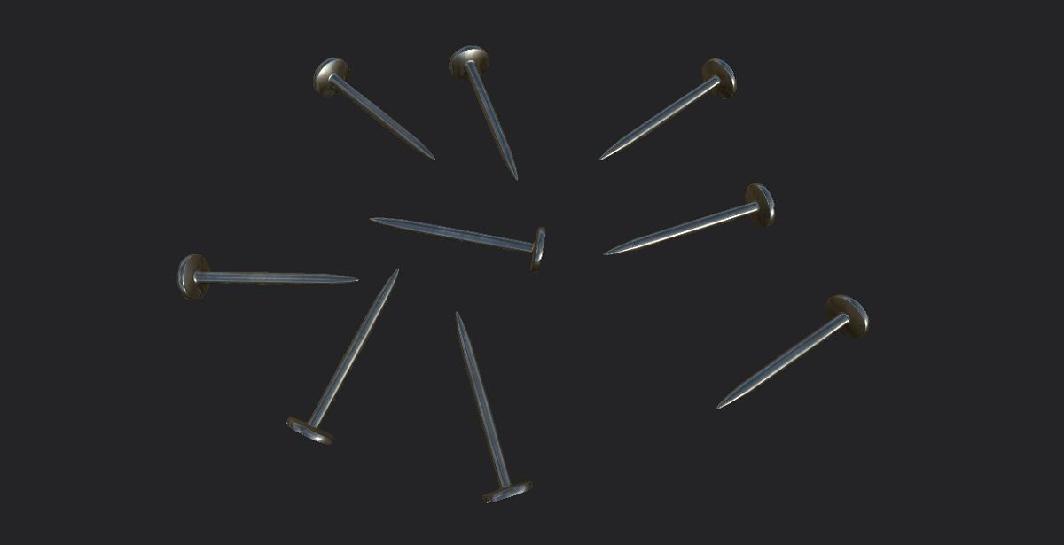 Nails 3D Model Low-poly 3D model_2