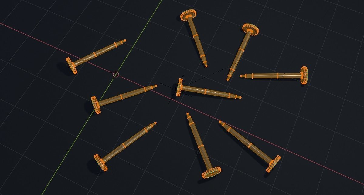 Nails 3D Model Low-poly 3D model_5