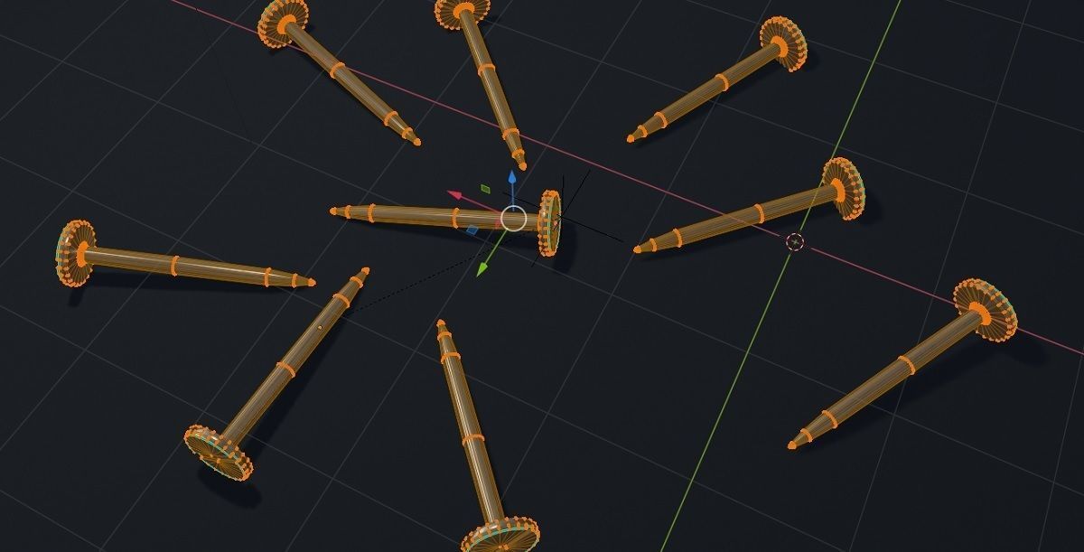 Nails 3D Model Low-poly 3D model_6