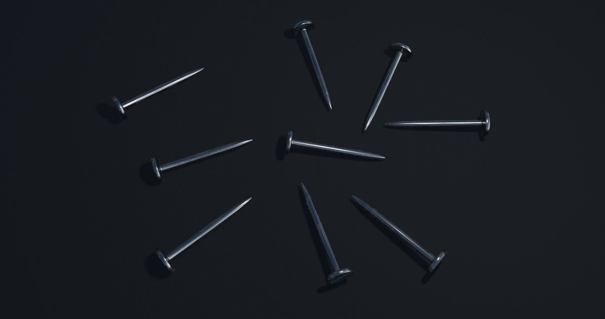 Nails 3D Model Low-poly 3D model_4