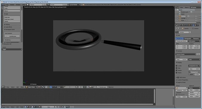 Low Poly Magnifying Glass Free low-poly 3D model