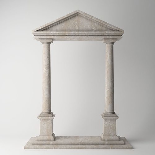 Ancient Temple Doric Low-poly 3D model