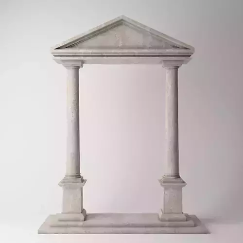 Ancient Temple Doric Low-poly 3D model