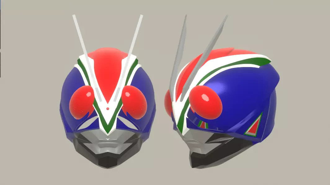 Exclusive Kamen Rider Riderman Reboot Helmet For 3d Printing 3D print model_0