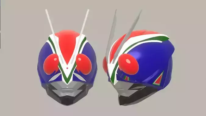 Exclusive Kamen Rider Riderman Reboot Helmet For 3d Printing 3D print model