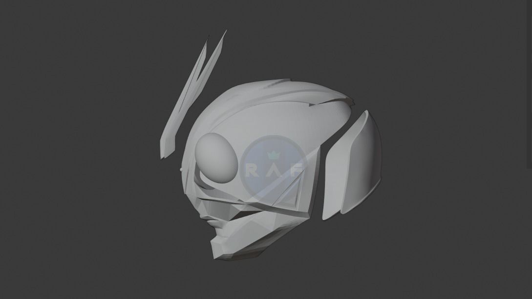 Exclusive Kamen Rider Riderman Reboot Helmet For 3d Printing 3D print model_4