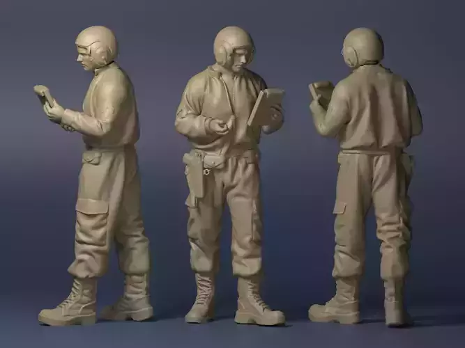USA tank crew ww2 3 3D print model