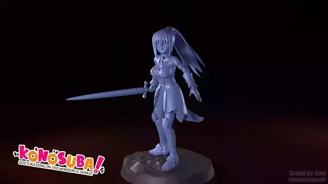 28mm Darkness Alt-1 for Konosuba TRPG and DnD 3D print model 3D print model