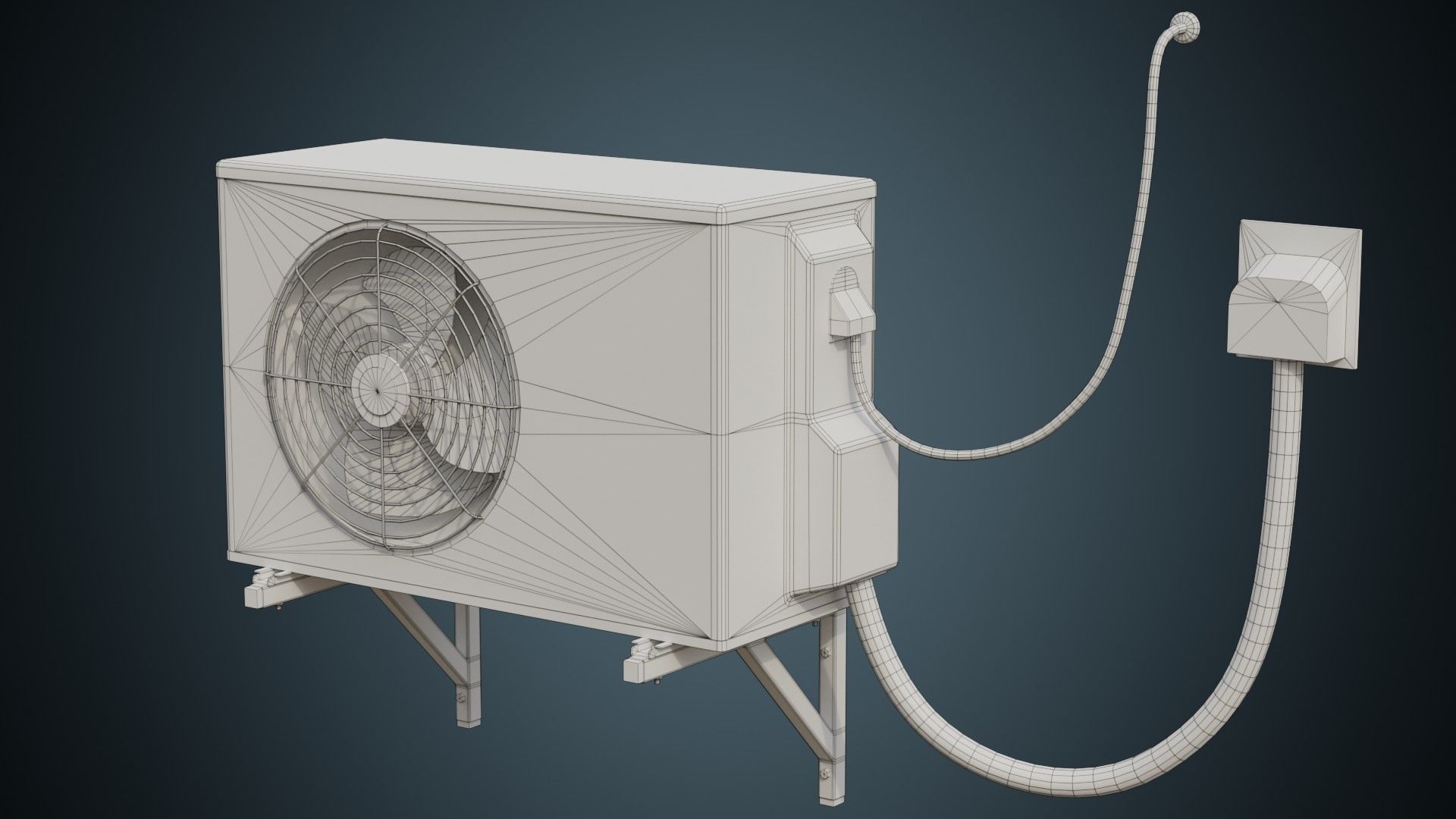 Air Conditioner 5A Low-poly 3D model_5