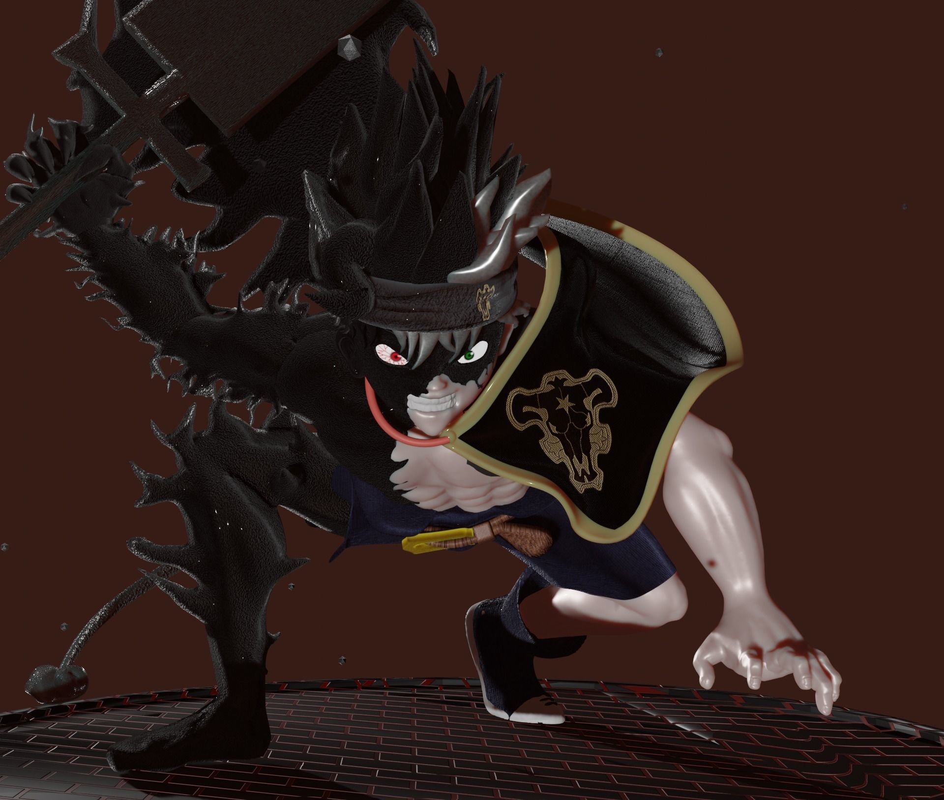 Asta Demon - Black Clover Sculpt PRINT READY 3D print model_6