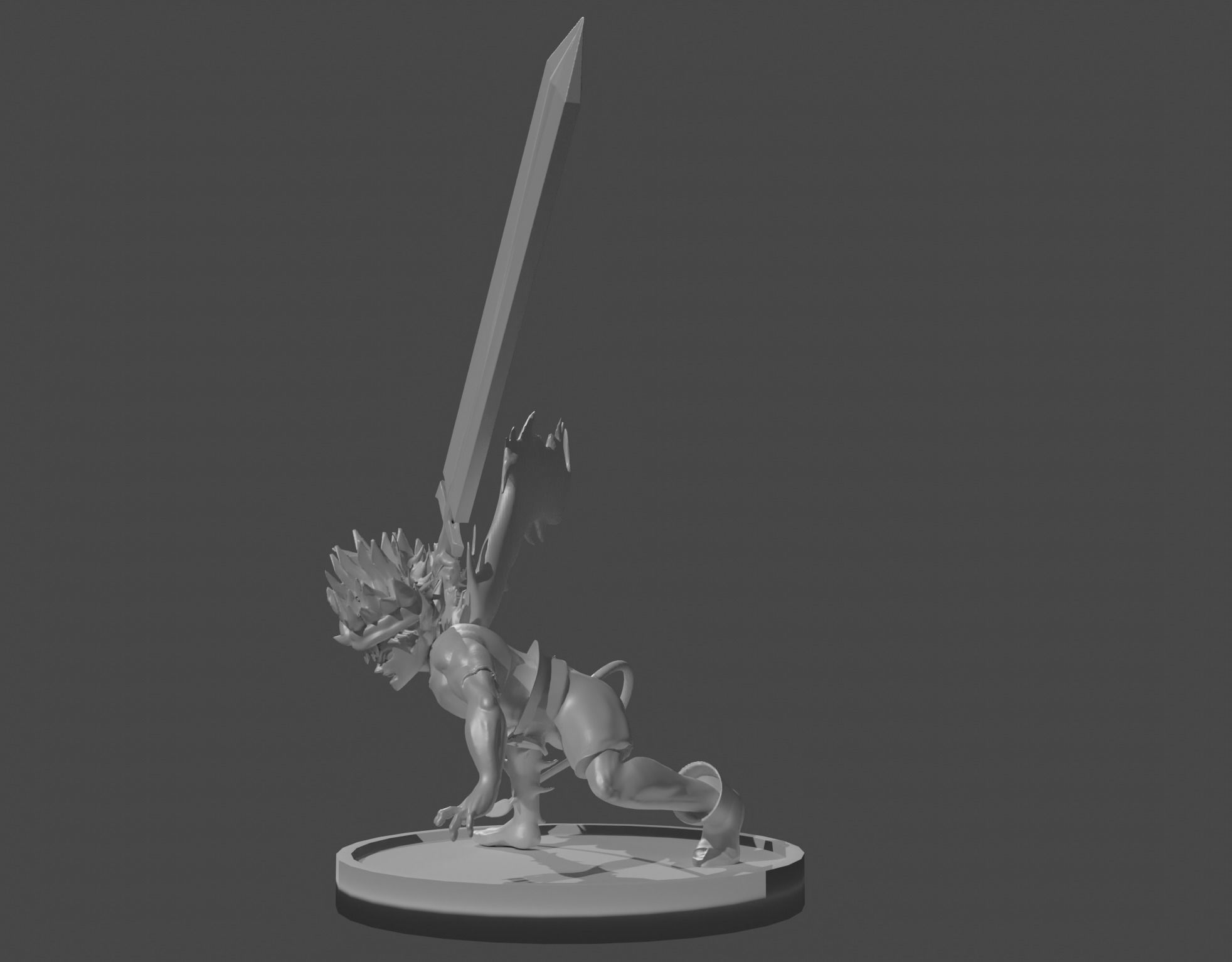 Asta Demon - Black Clover Sculpt PRINT READY 3D print model_10