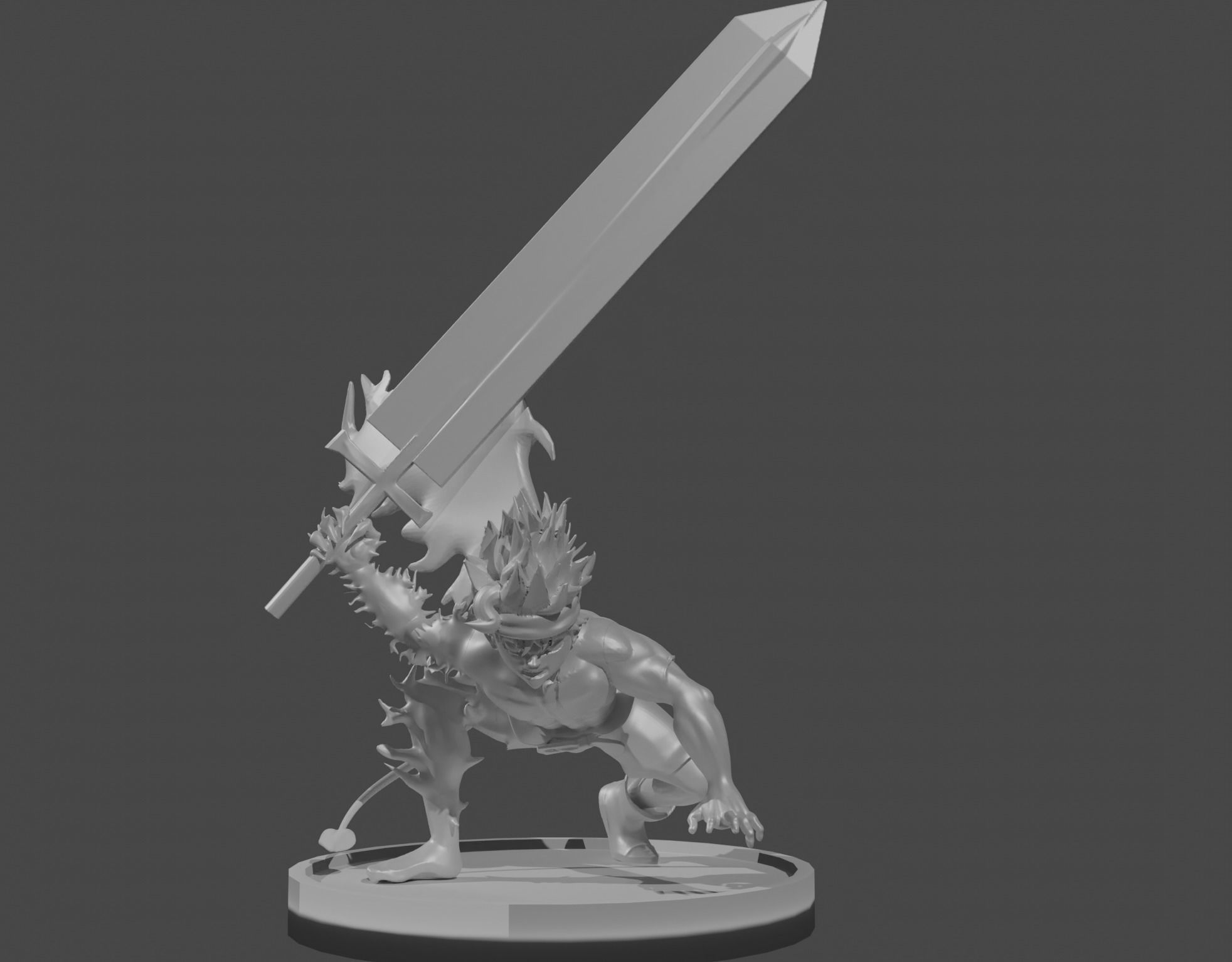 Asta Demon - Black Clover Sculpt PRINT READY 3D print model_9