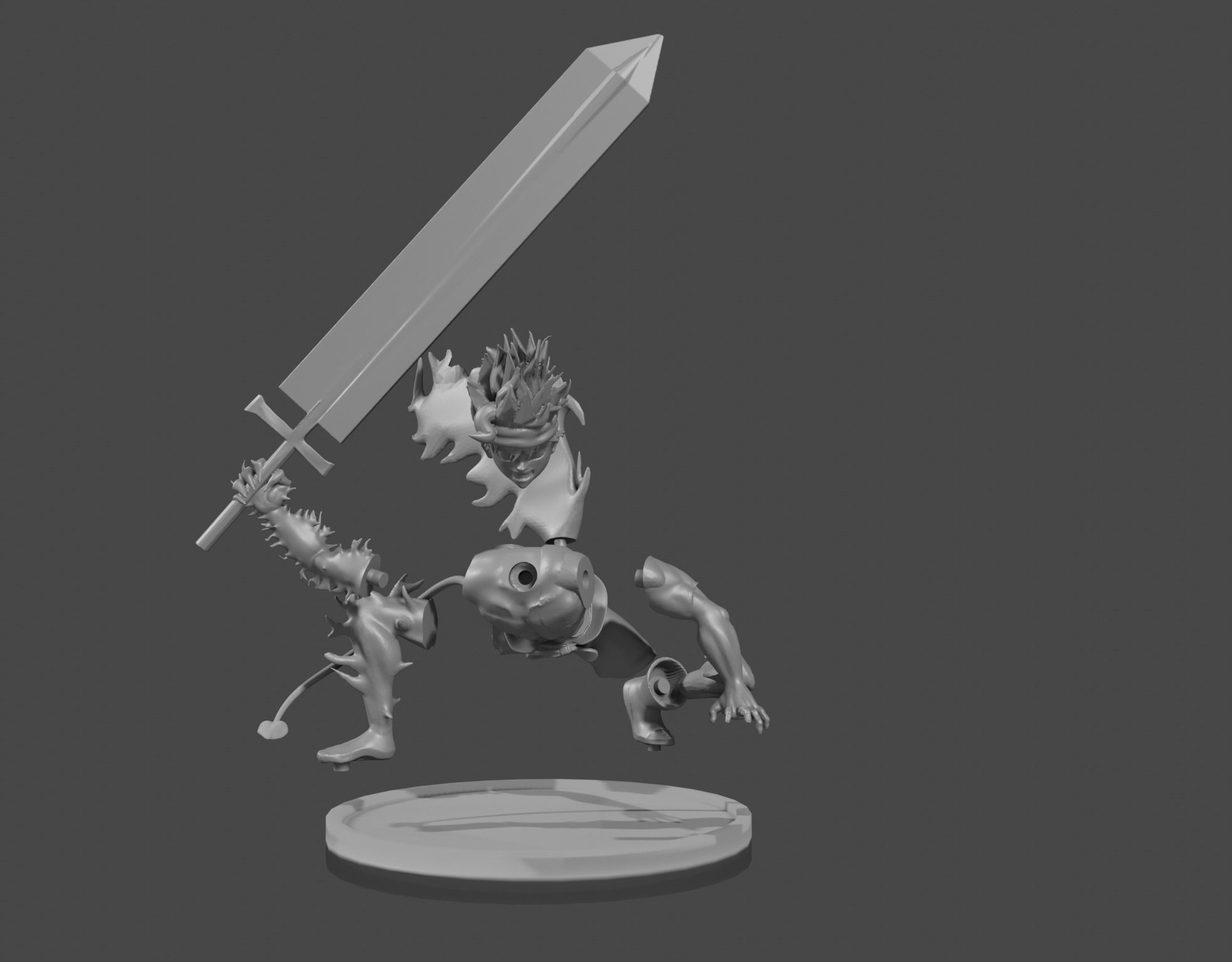Asta Demon - Black Clover Sculpt PRINT READY 3D print model_11