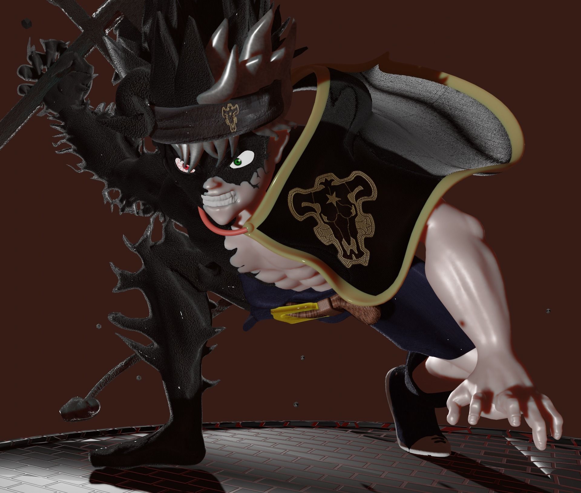 Asta Demon - Black Clover Sculpt PRINT READY 3D print model_4