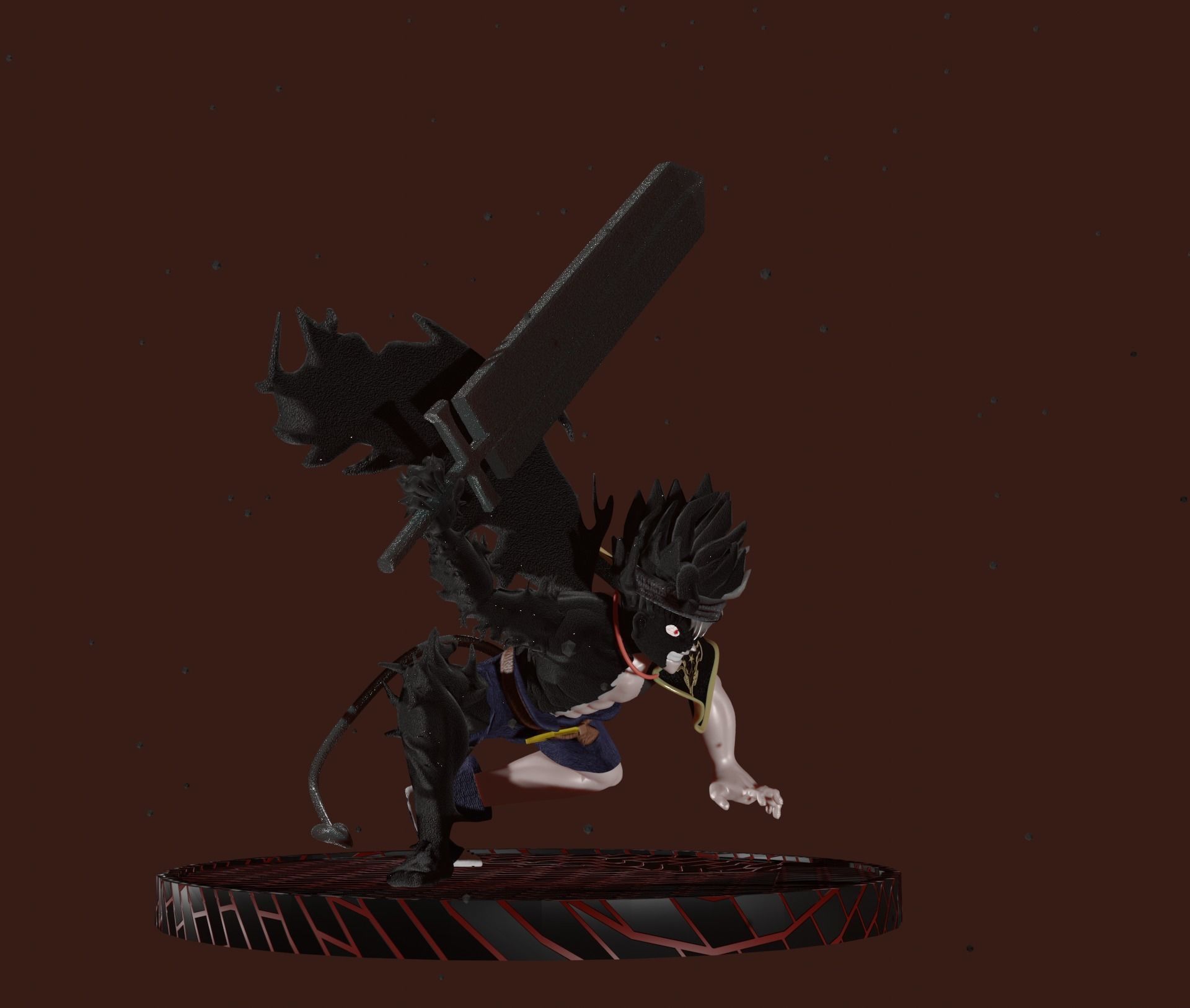 Asta Demon - Black Clover Sculpt PRINT READY 3D print model_3