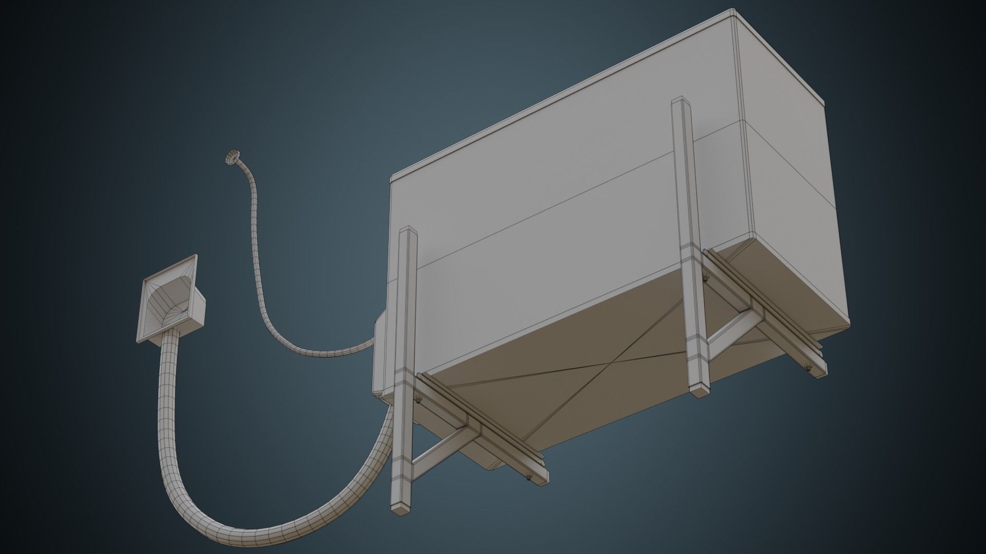 Air Conditioner 5B Low-poly 3D model_6