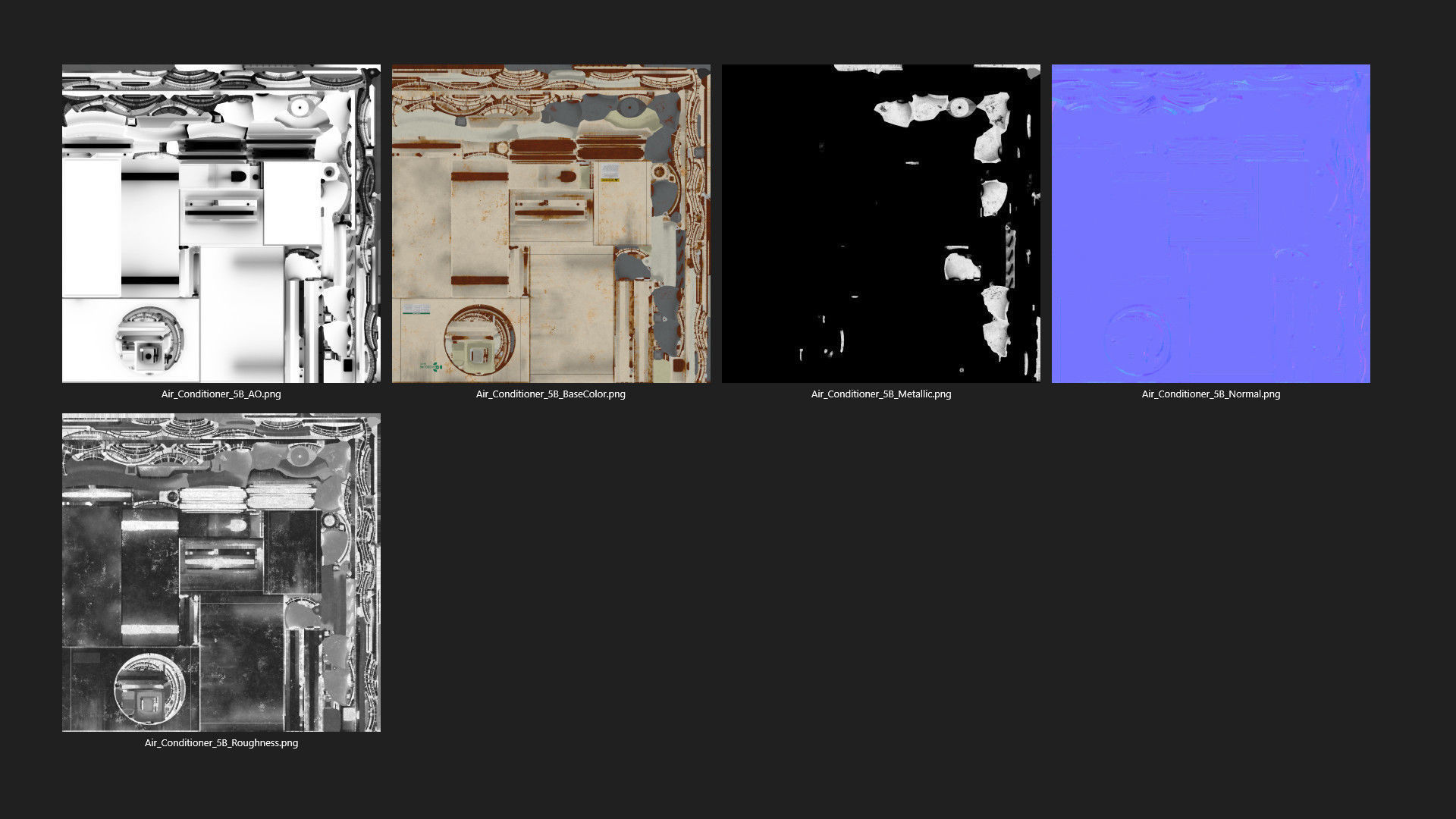 Air Conditioner 5B Low-poly 3D model_8