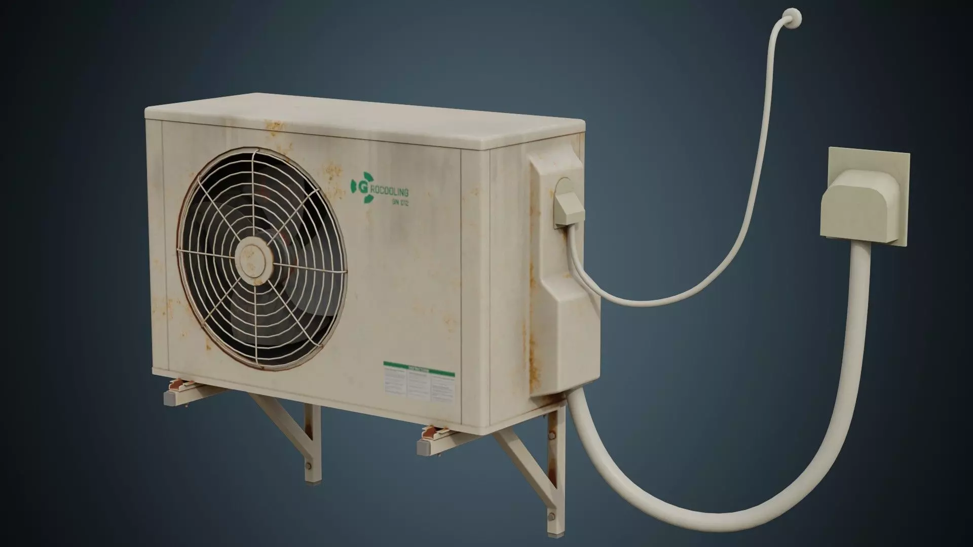 Air Conditioner 5B Low-poly 3D model_0
