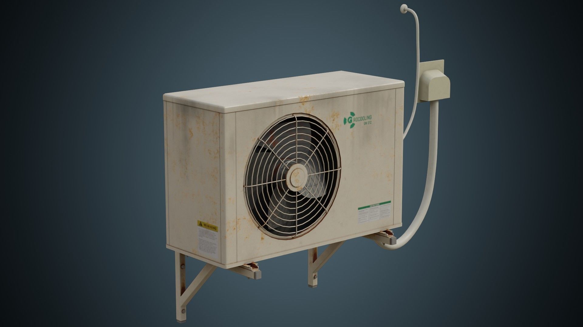Air Conditioner 5B Low-poly 3D model_1