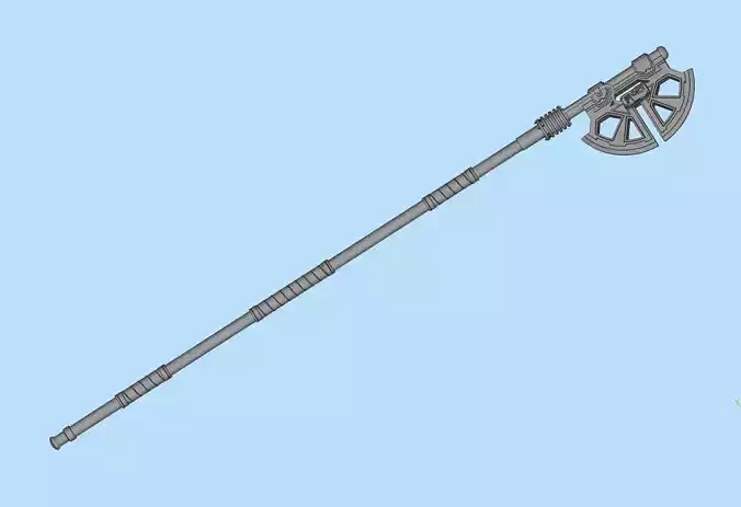 Mandalorian Vibro-Ax 6 inch scale 3D Print STL 3D print model