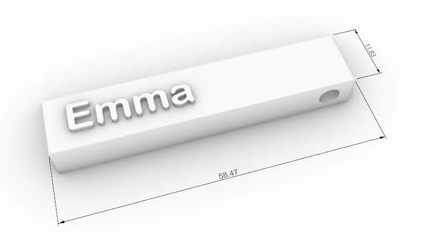 Emma Pendant 3D print model_0